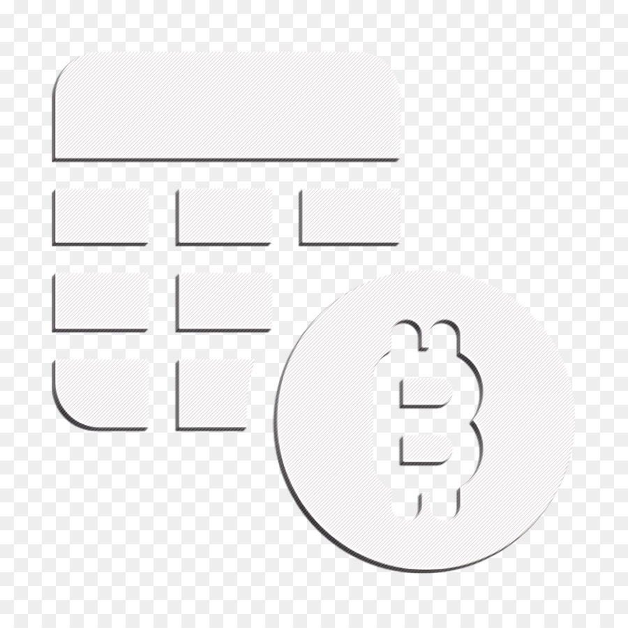 Blockchain icona icona della Calcolatrice Bitcoin icona - 