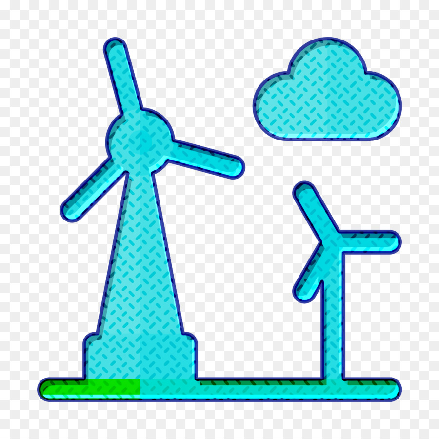 Windmühle-Symbol Landschaften Cloud-Symbol-Symbol - 