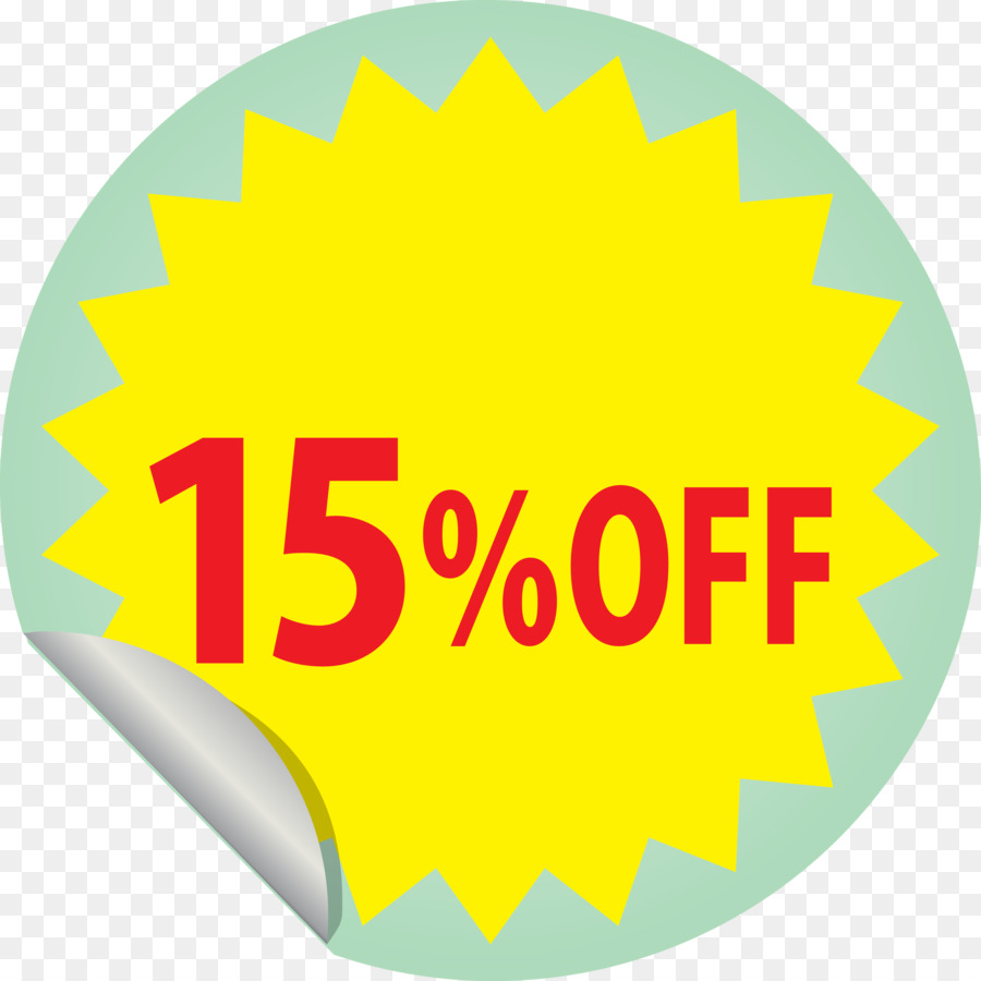 Discount tag with 15% off Discount tag Discount label