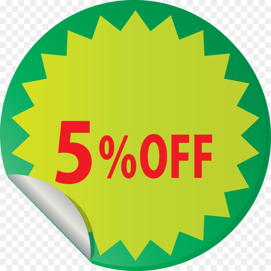 Discount tag with 5% off Discount tag Discount label