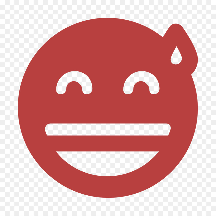 Smiley, und Menschen, Symbol, Emoji-Symbol, Schweiß-Symbol - 