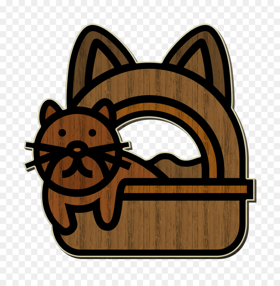 Katze-Symbol von Pet Shop Symbol Katzenklo Symbol - 