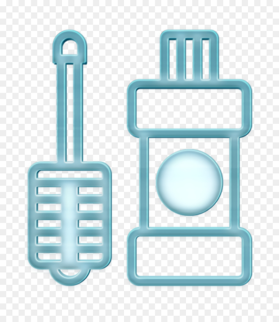 Reinigung Symbol Möbel und Haushalt-Symbol WC-Bürste-Symbol - 