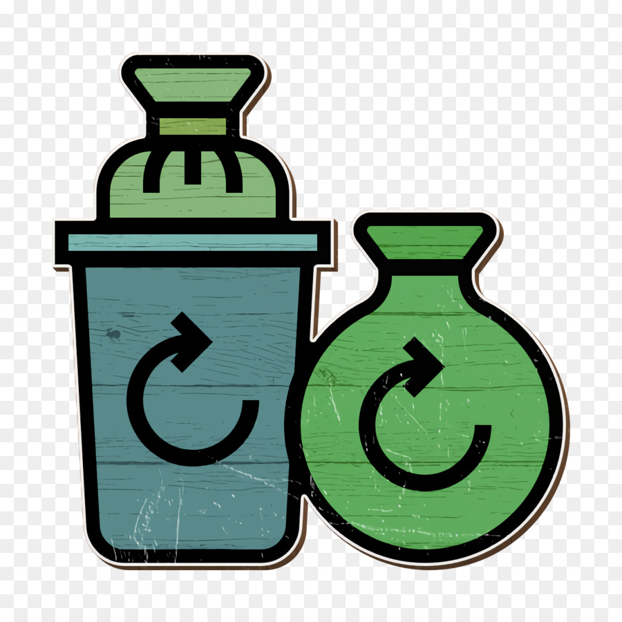 Möbel und Haushalt-Symbol, Symbol der Reinigung Müll-Symbol - 