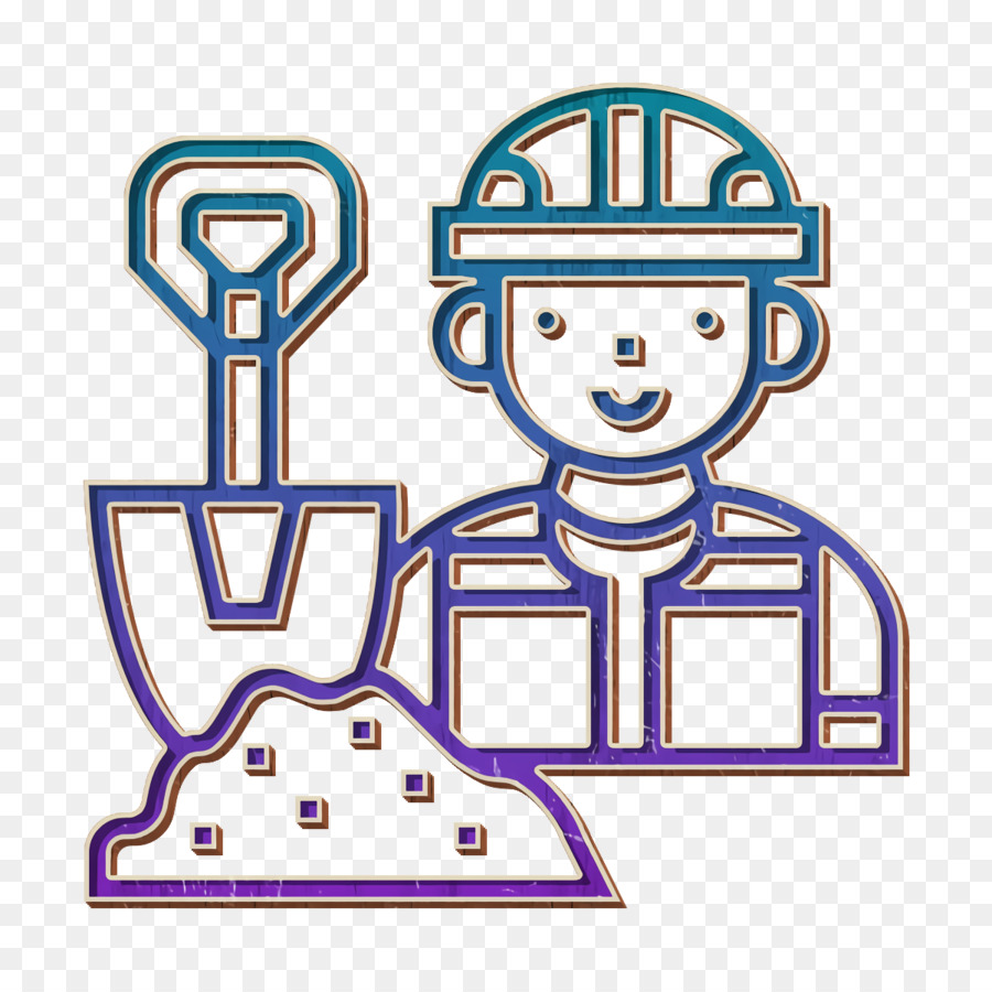 Builder icon Construction Worker icon Professions and jobs icon