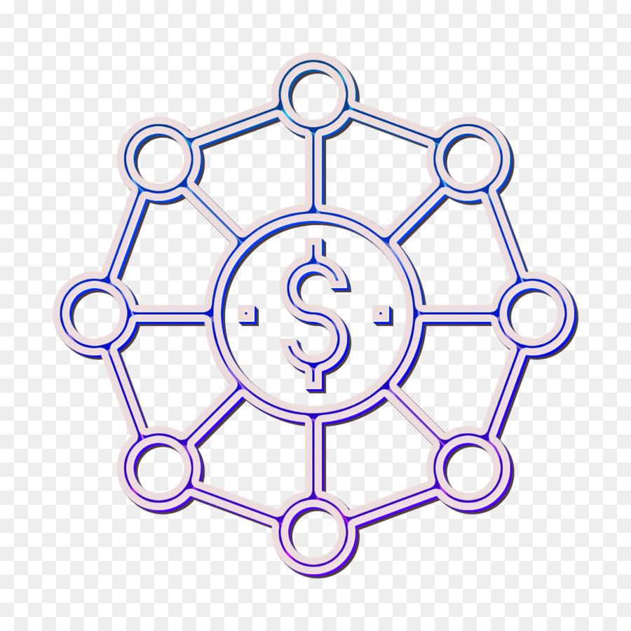 Finanz-Technologie-Symbol Blockchain-Symbol - 