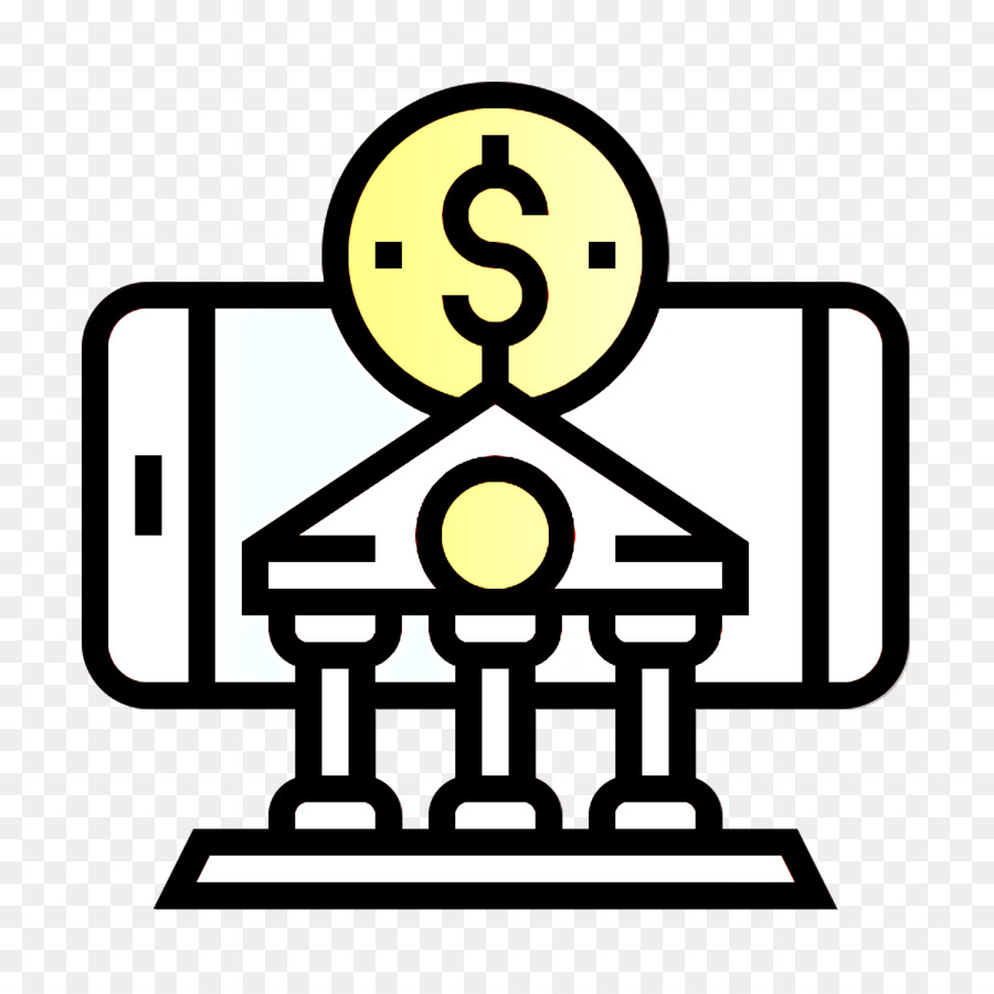 Bank-Symbol Finanztechnologie-Symbol Bankensymbol - 