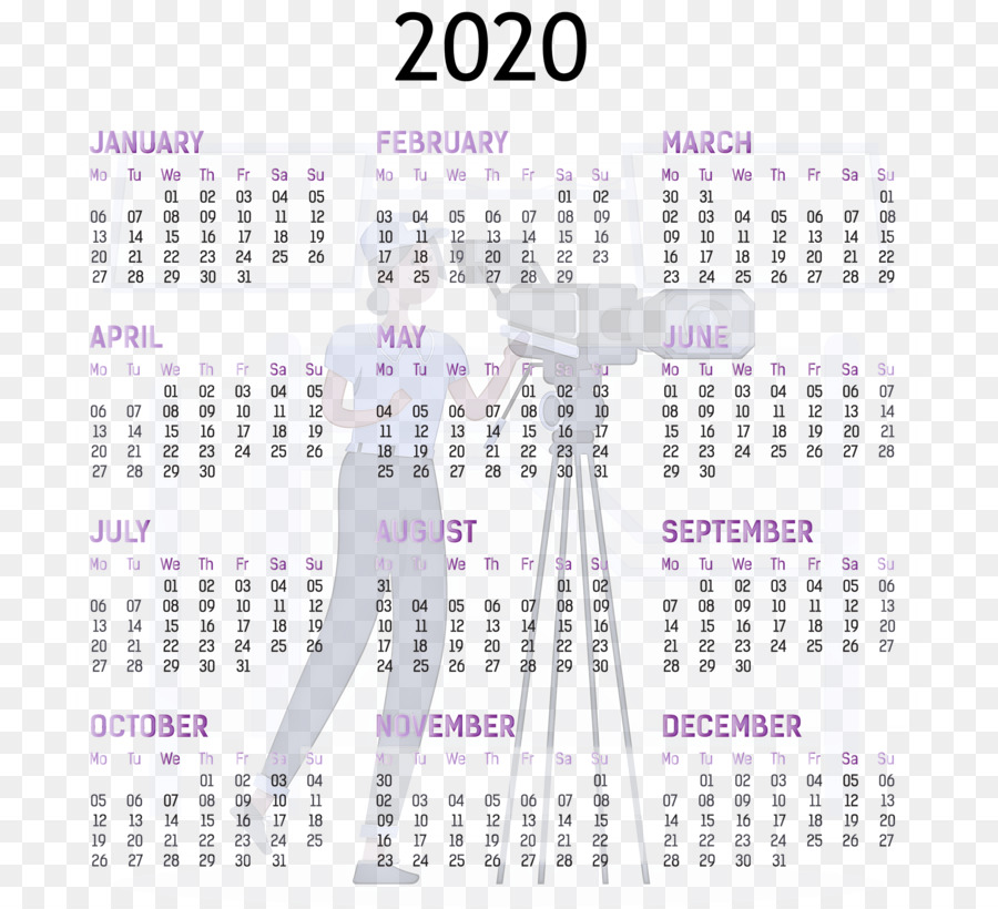 2020 jährliche Kalender Druckbare 2020 Jahreskalender Vorlage Vollen Jahres Kalender bis 2020 - 