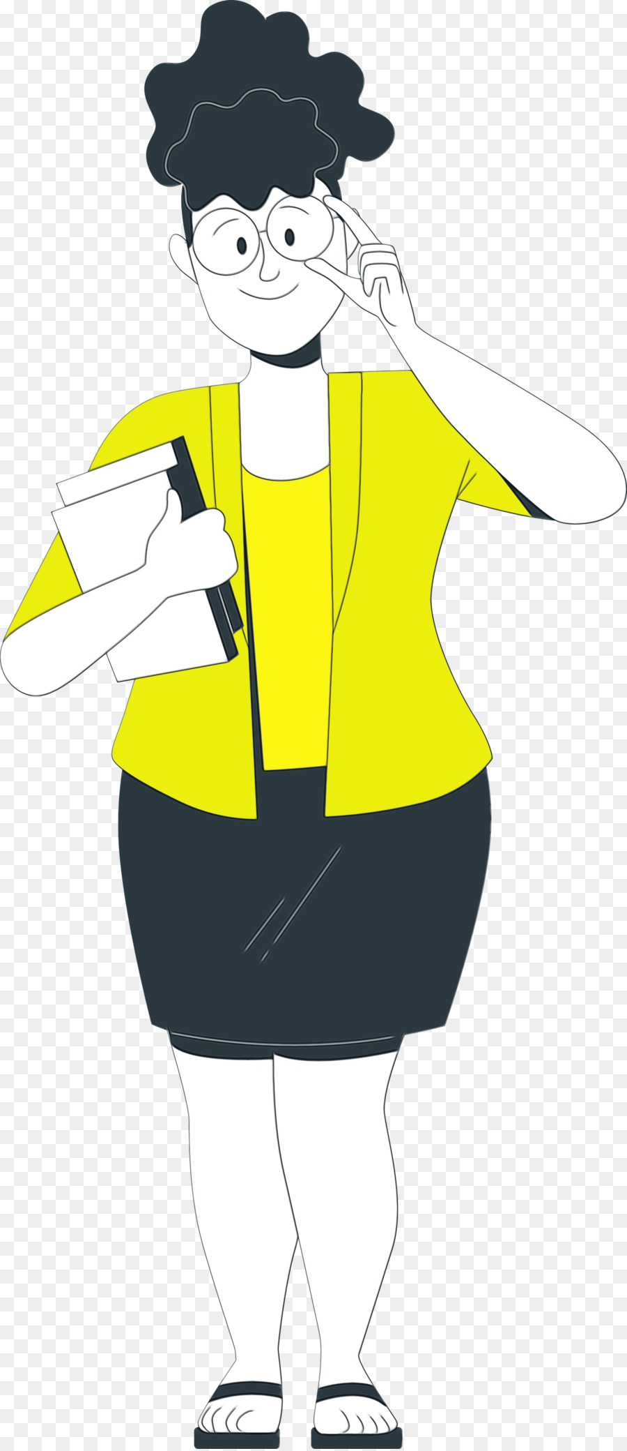 donna m copricapo giallo personaggio uniforme - 