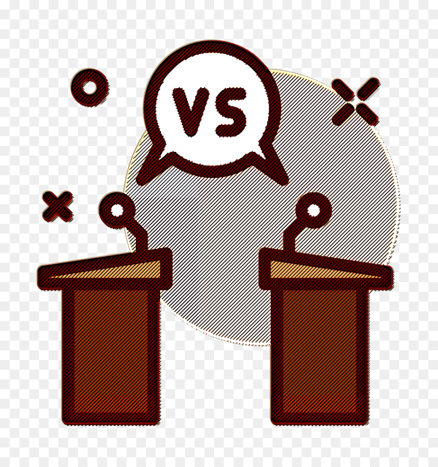 Debatten-Symbol Protest-Symbol Versus-Symbol - 