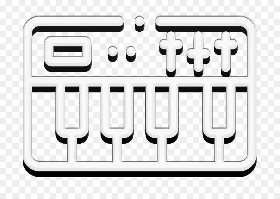 Rock'n'Roll-Symbol Klaviersymbol Tastatursymbol - 