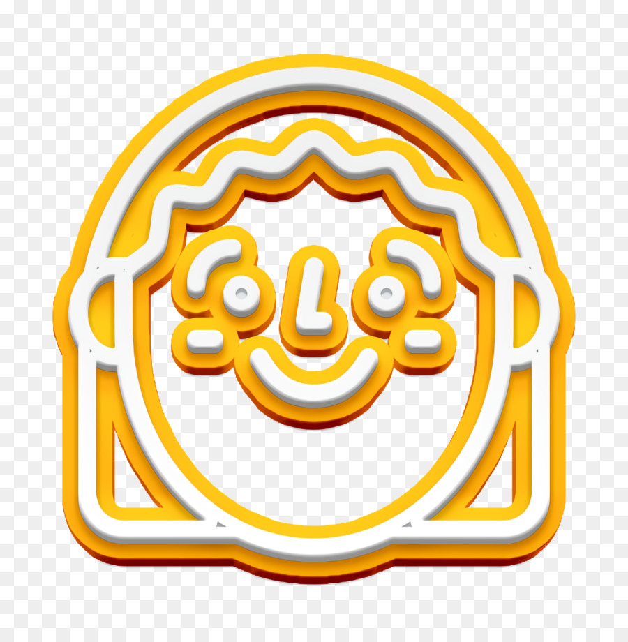 Icona di Emoji Icona di donna Icona di contorno di persone felici - 