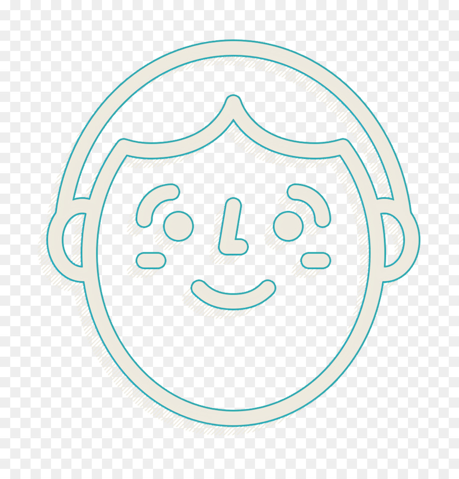Icona dell'uomo Icona della gente felice Icona Emoji - 
