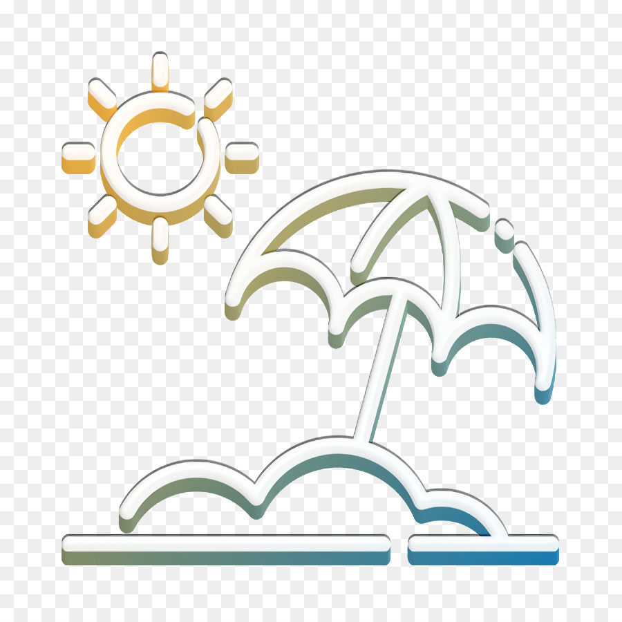Sun umbrella icon Summer icon