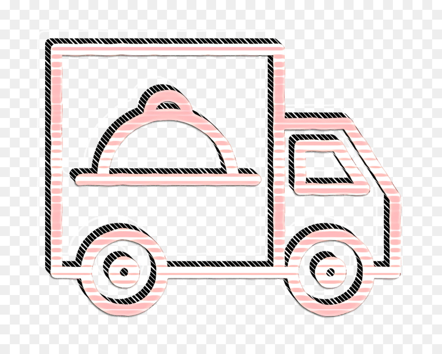Icona di camion di cibo Icona di fast food Icona di furgone - 