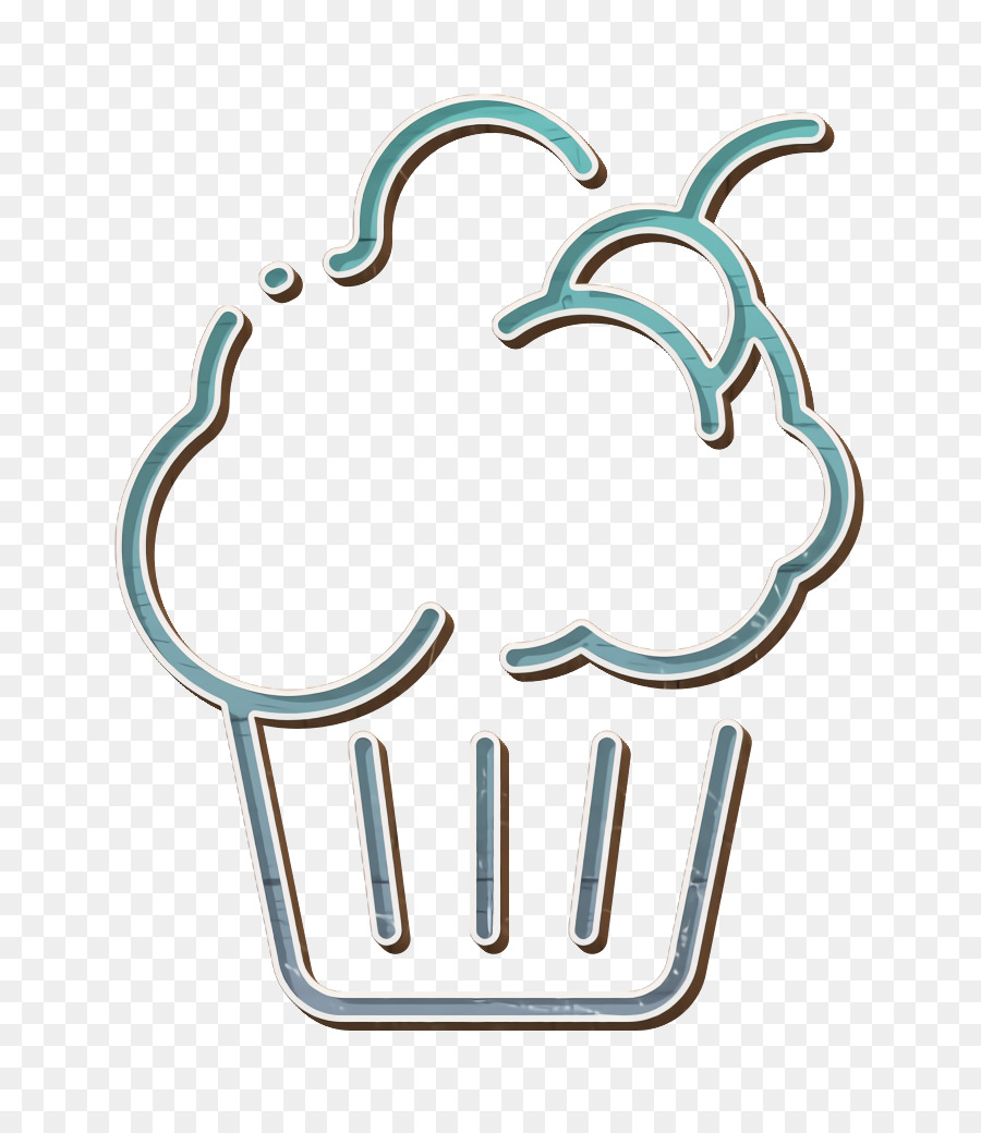 Lebensmittel-und restaurant-icon-Baby-Dusche-Symbol Cupcake-Symbol - 