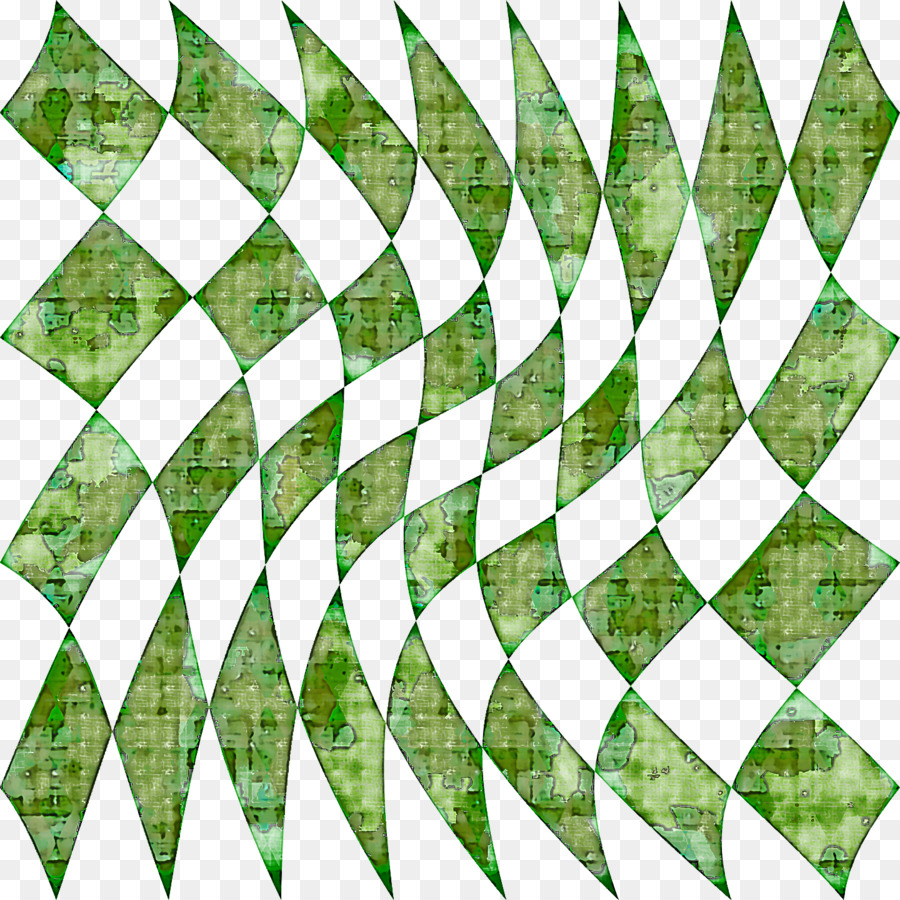 Blattsymmetriemuster Linie grün - 
