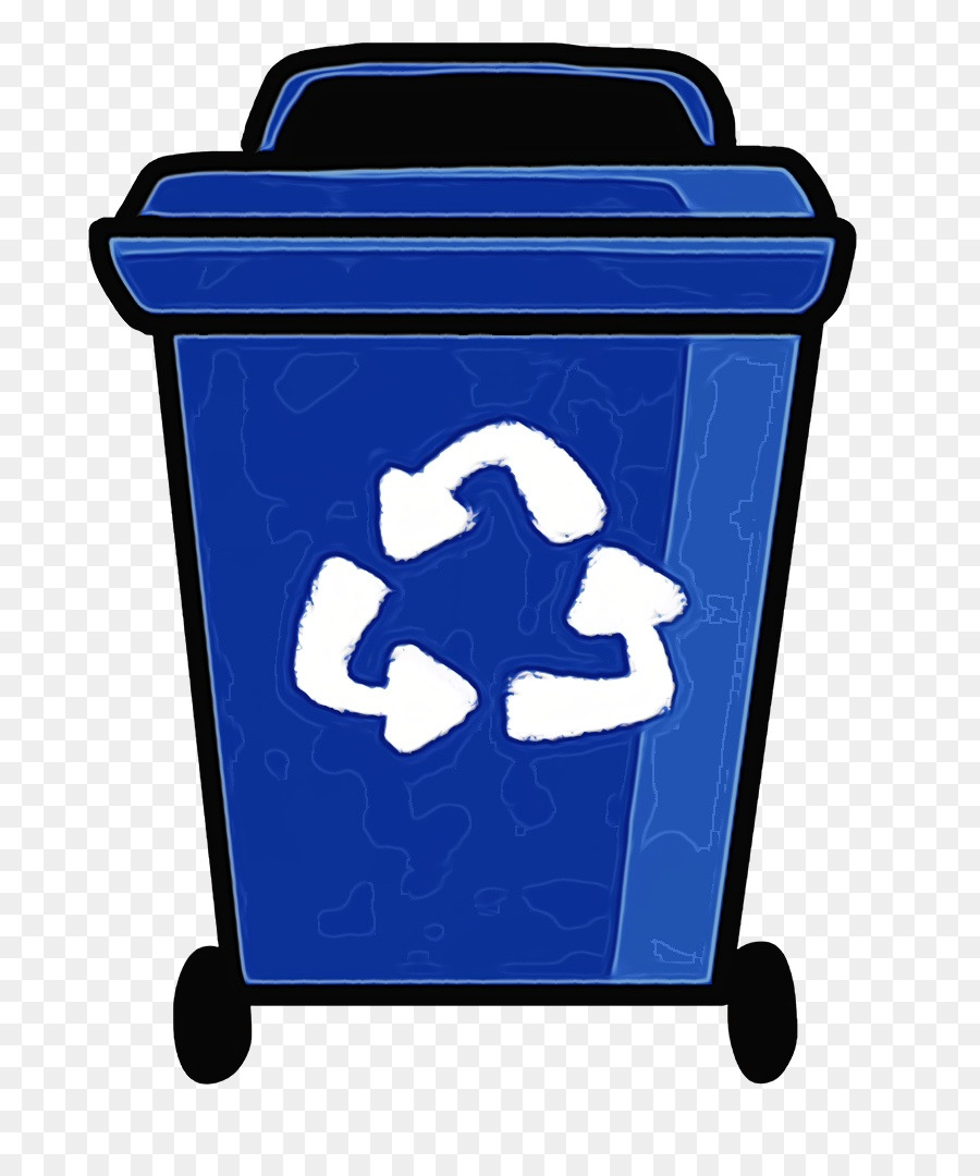 Kobaltblau-Papierkorb Recycling-Kobaltblau - 