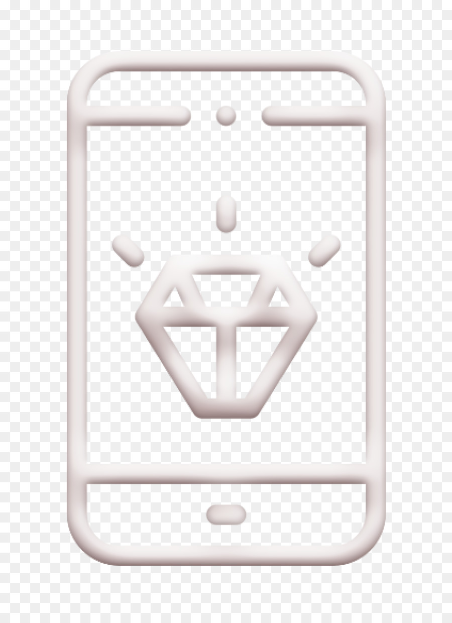 Telefonsymbol Diamantsymbol Online-Einkaufssymbol - 