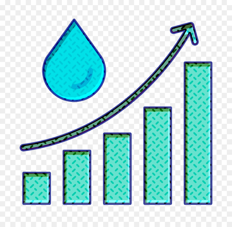 Wassersymbol Geschäfts  und Finanzsymbol Analytics Symbol - 