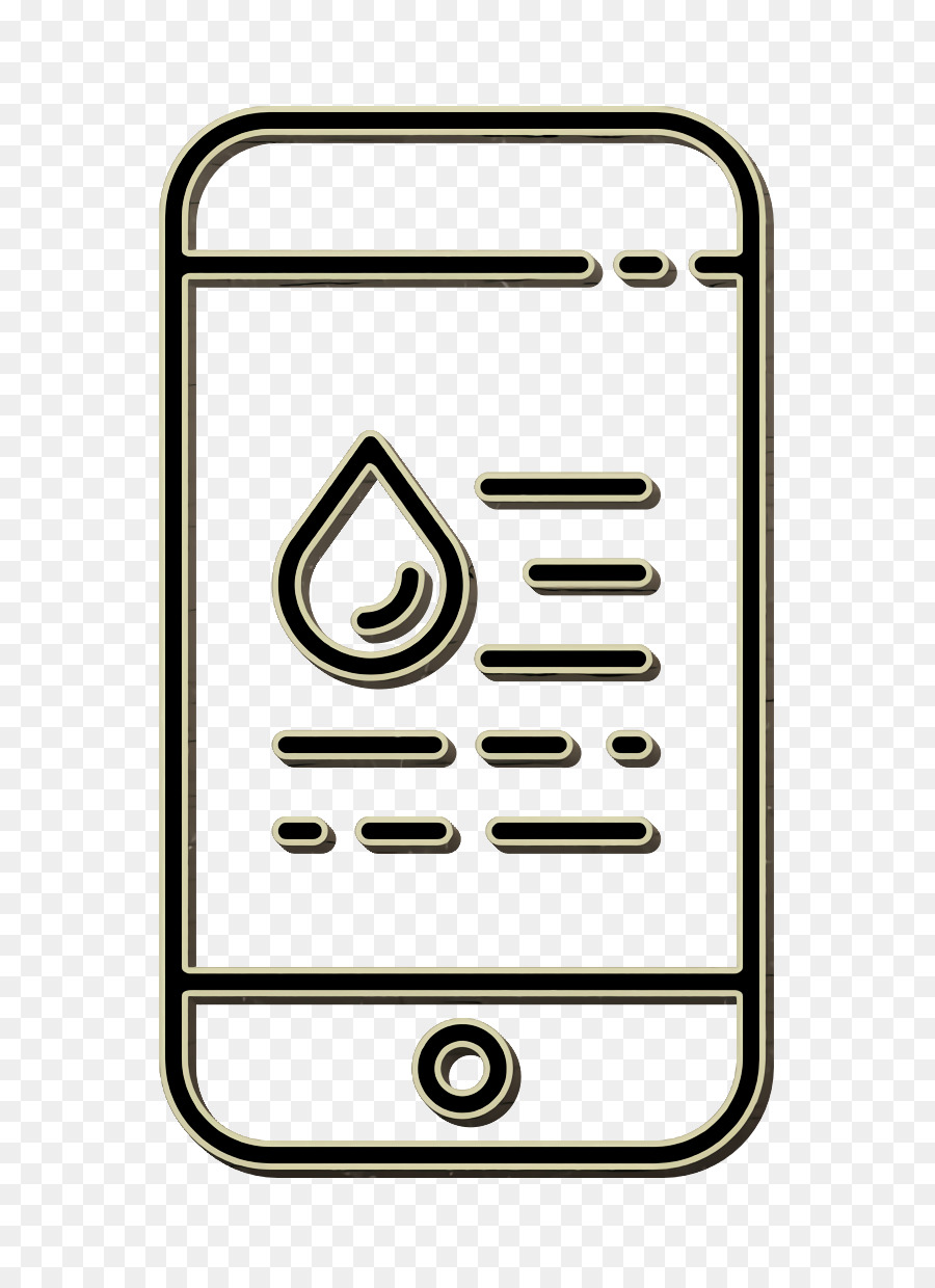 Icona del touch screen Icona dell'acqua Icona dello smartphone - 