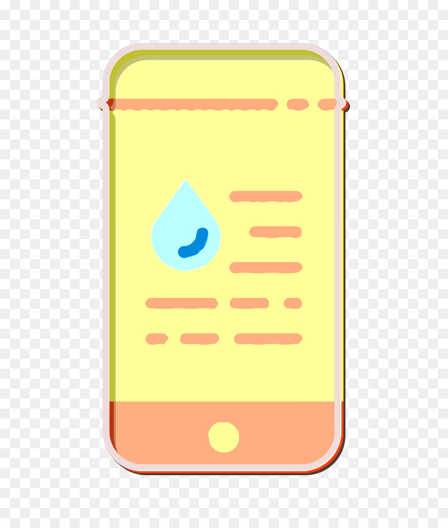 Icona dell'acqua Icona dello smartphone Icona del touch screen - 