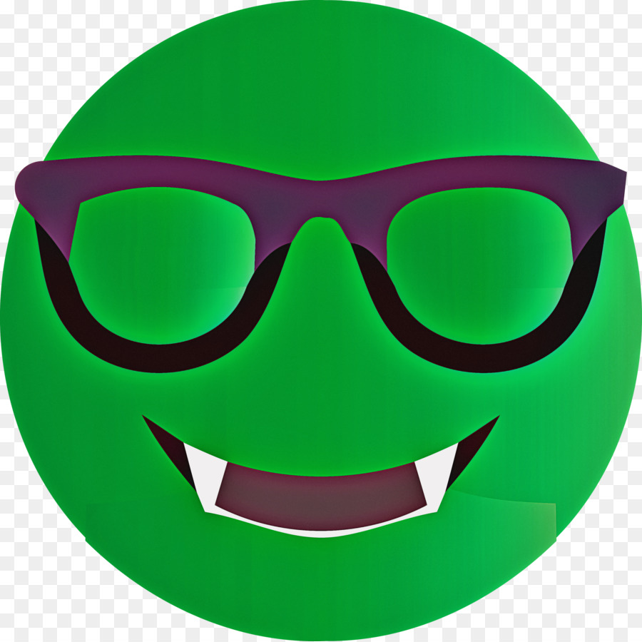 Brille Sonnenbrille Cartoon grünen Smiley - 
