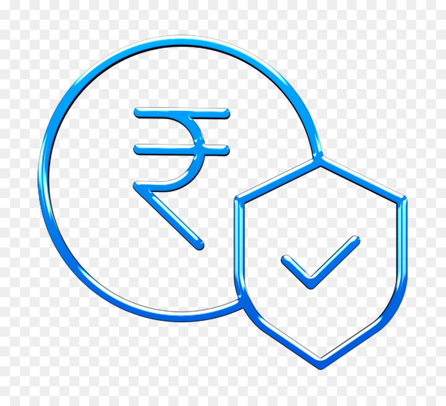 Business and finance icon Insurance icon Rupee icon