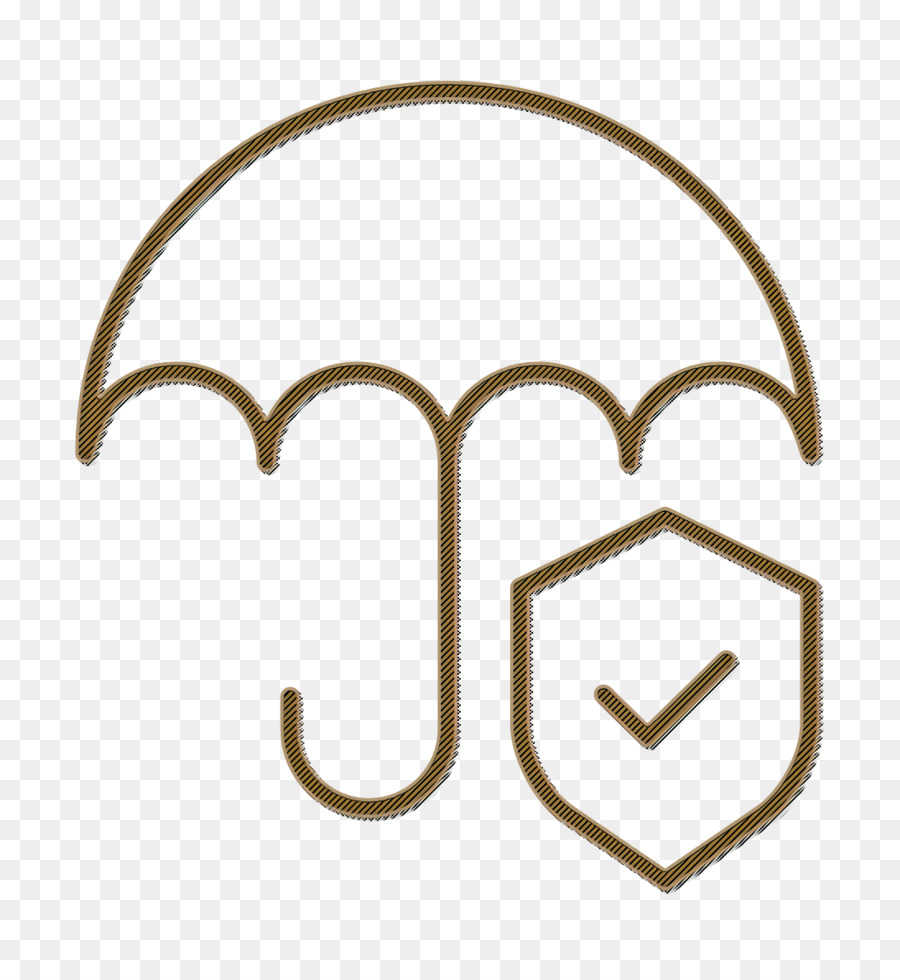 Icona di protezione Icona di assicurazione Icona dell'ombrello - 