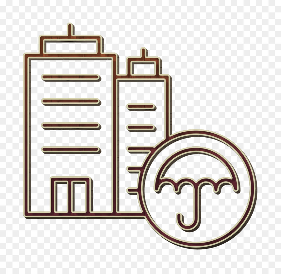 Architektur  und Stadtsymbol Versicherungssymbol - 