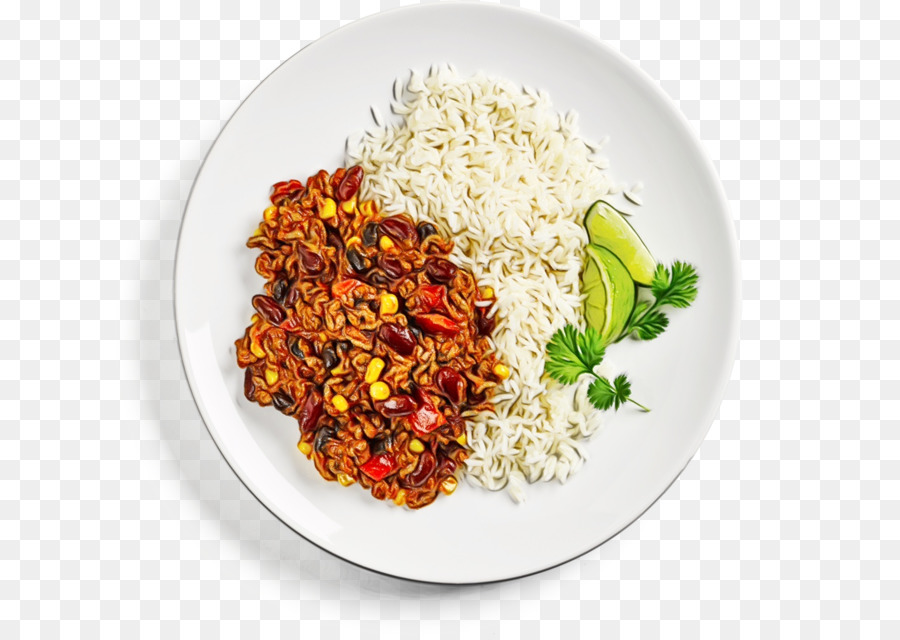 Picadillo vegetarische Küche Weißer Reis Basmati Gericht - 