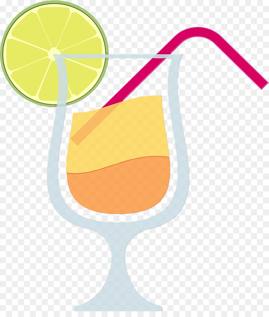 Cocktailgarnitur Orange Getränk gelbe Linie garnieren - 