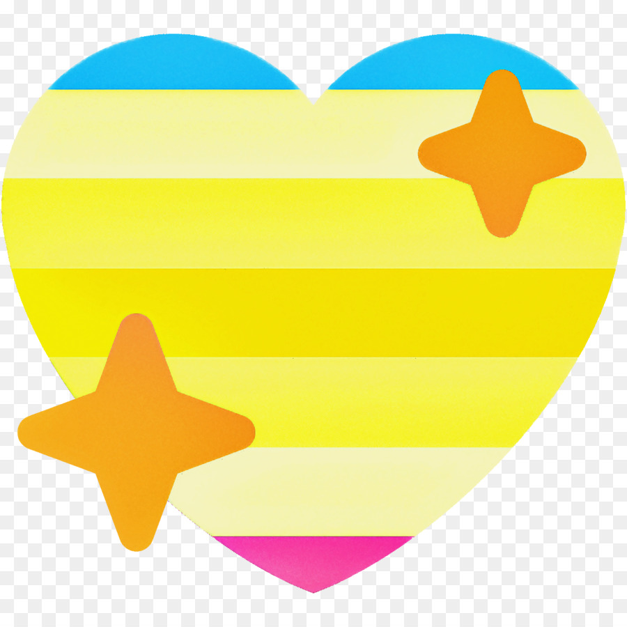 yellow line symbol heart m
