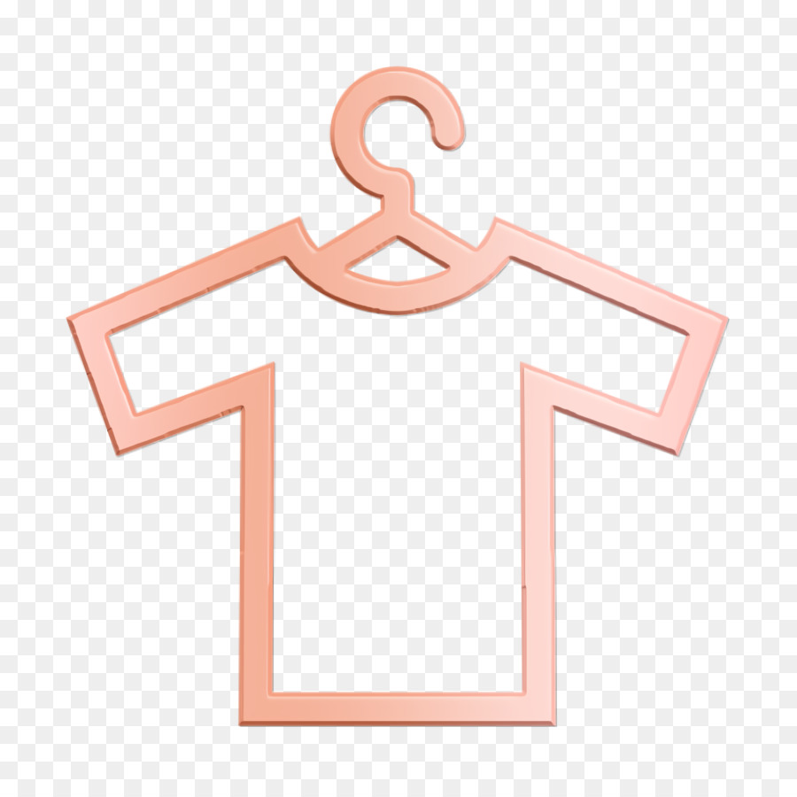 T-Shirt auf einem hängenden Symbol Modeikone Schreibwaren-Symbol - 