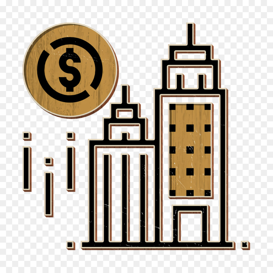 Icona della banca Icona di risparmio e investimento Icona di intermediazione - 