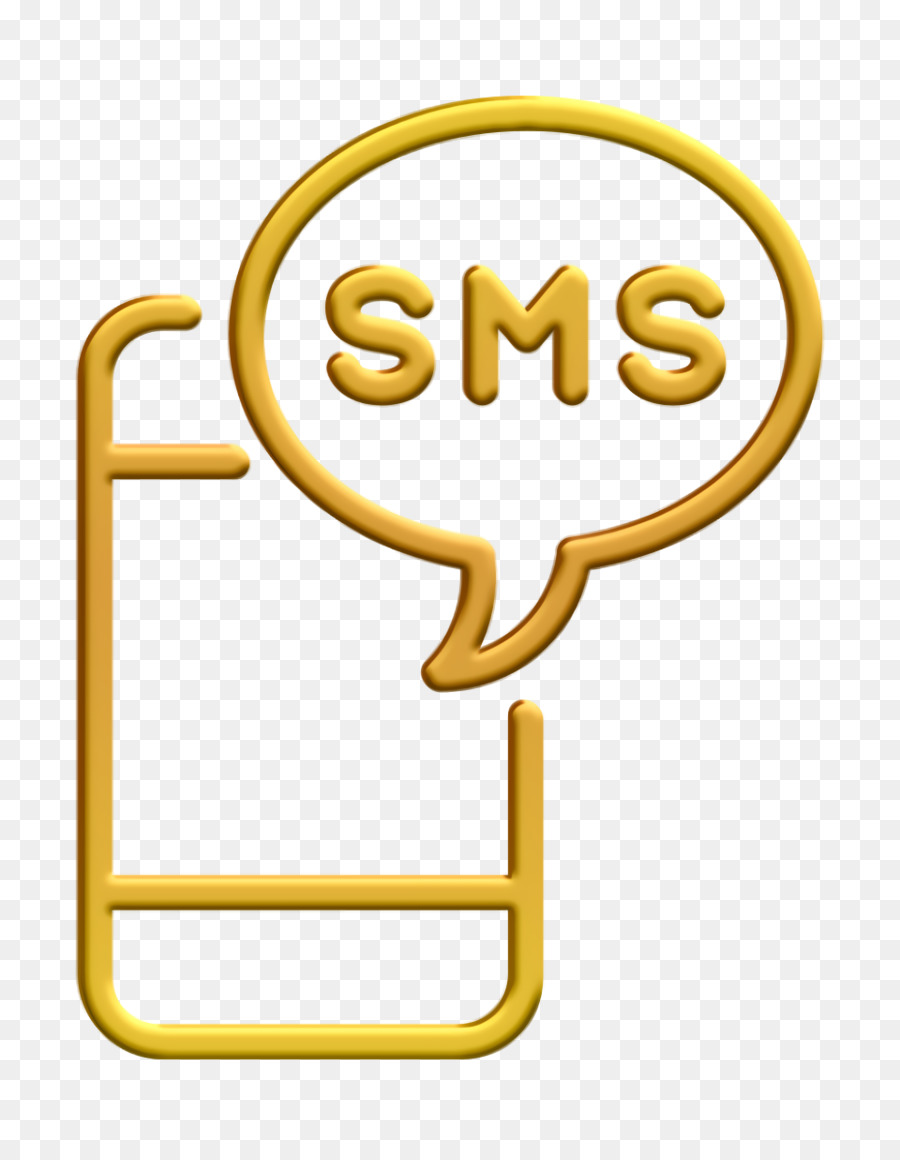 SMS-Nachrichtensymbol Kommunikations- und Mediensymbol Smartphone-Symbol - 