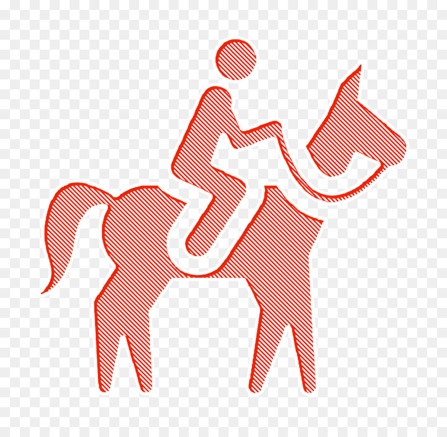 Icona del cavaliere Icona di attività all'aperto Icona di equitazione - 
