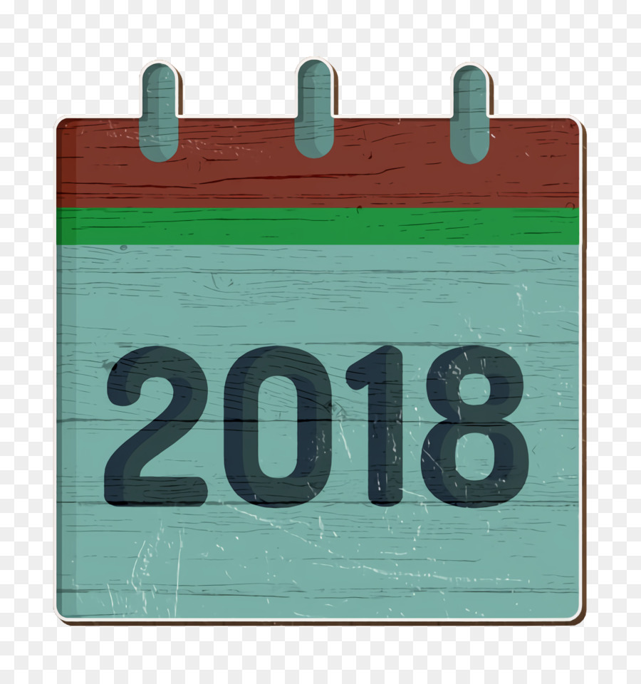 New Year icon Calendar icon 2018 icon