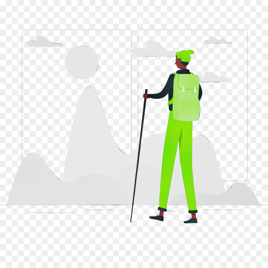 ski pole green joint meter line