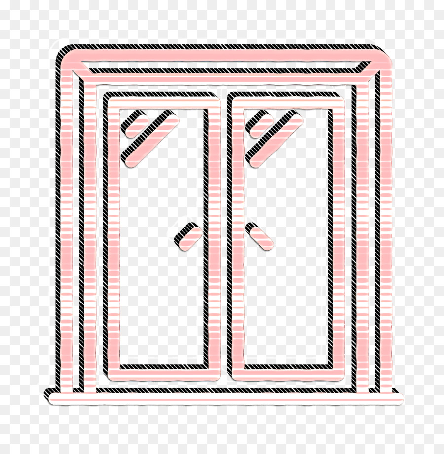Icona della finestra Icona di porte architettoniche Icona di porte - 