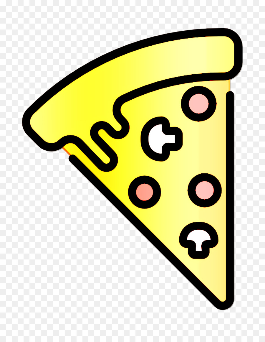 Icona di fetta di pizza Icona di pizza Icona di fast food - 