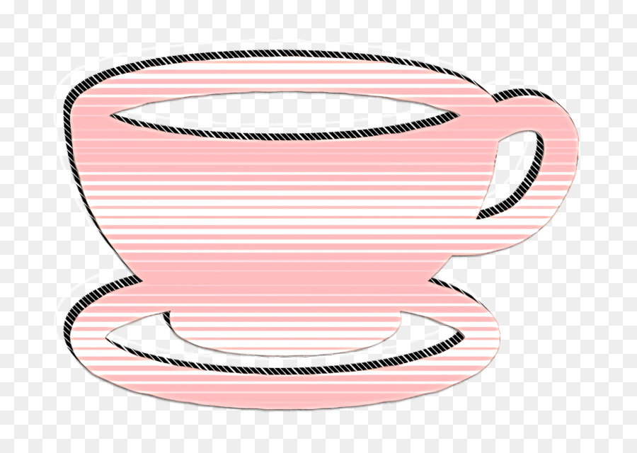 Icona del caffè Icona della tazza e del piatto icona dell'alimento - 