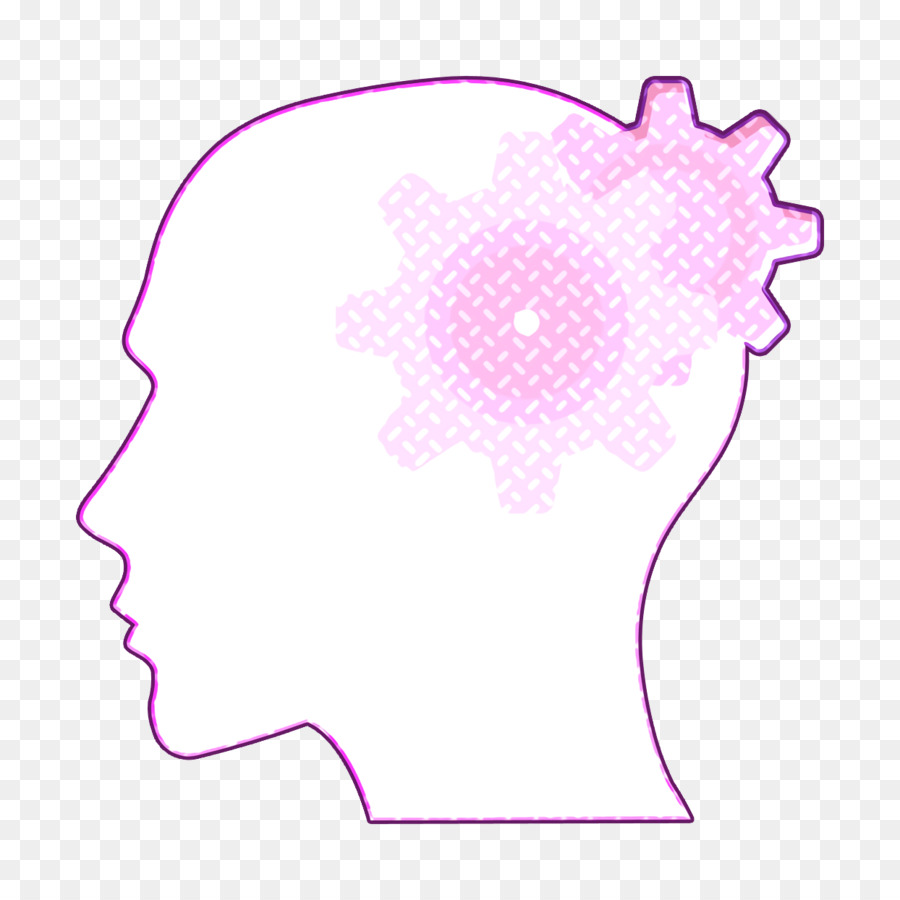 Thinking icon Human mind icon Brain icon