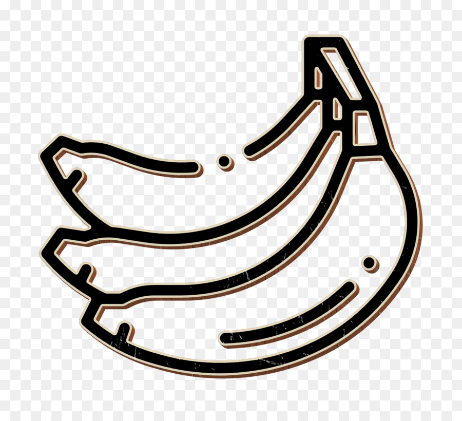 Bananensymbol Obst- und Gemüsesymbol - 