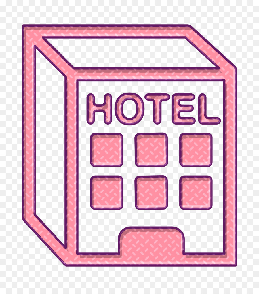 icona di viaggio Icona di costruzione di hotel Icona di turismo - 