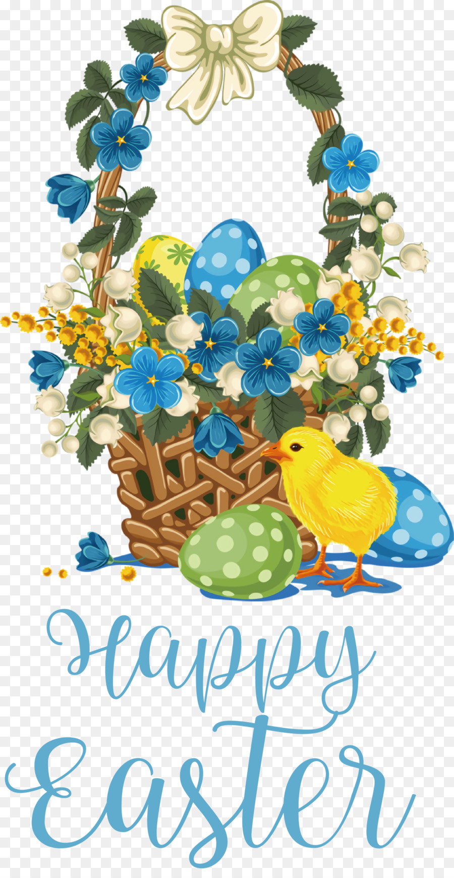Happy Easter chicken and ducklings