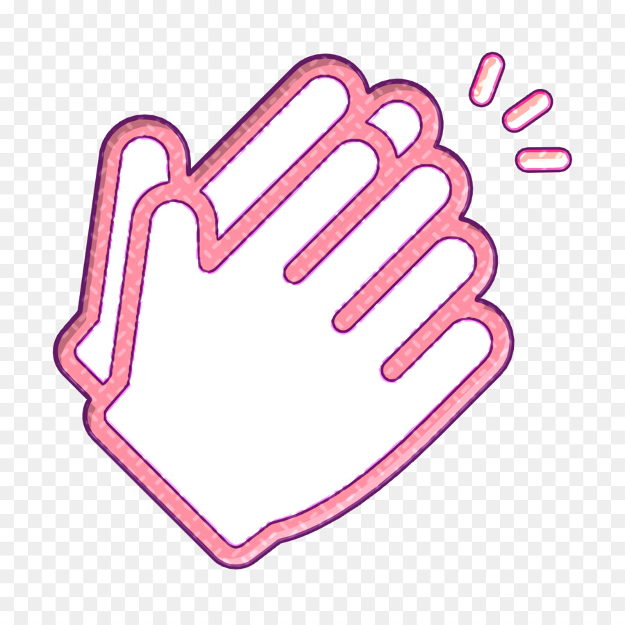 Gesten-Symbol Klatschsymbol Symbol für lineare Handgesten - 