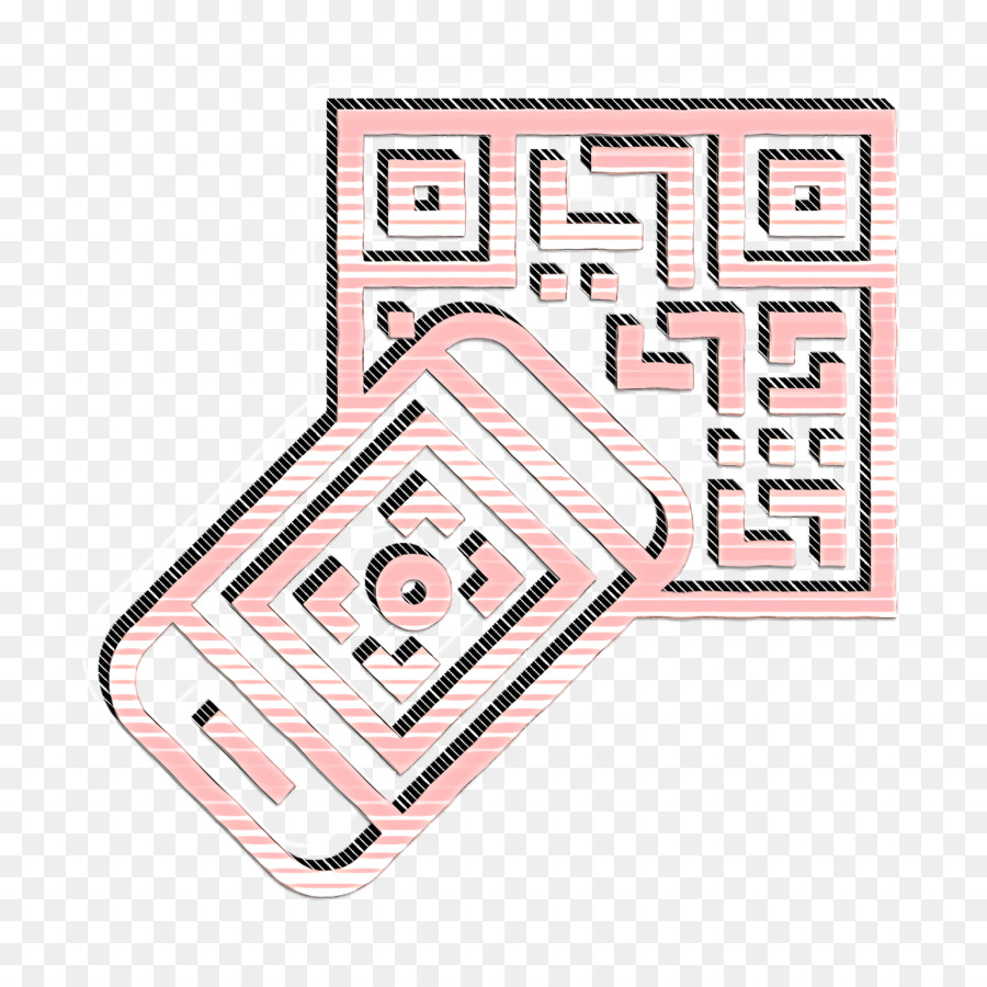 Icona di scansione Icona del codice QR Icona senza contanti - 