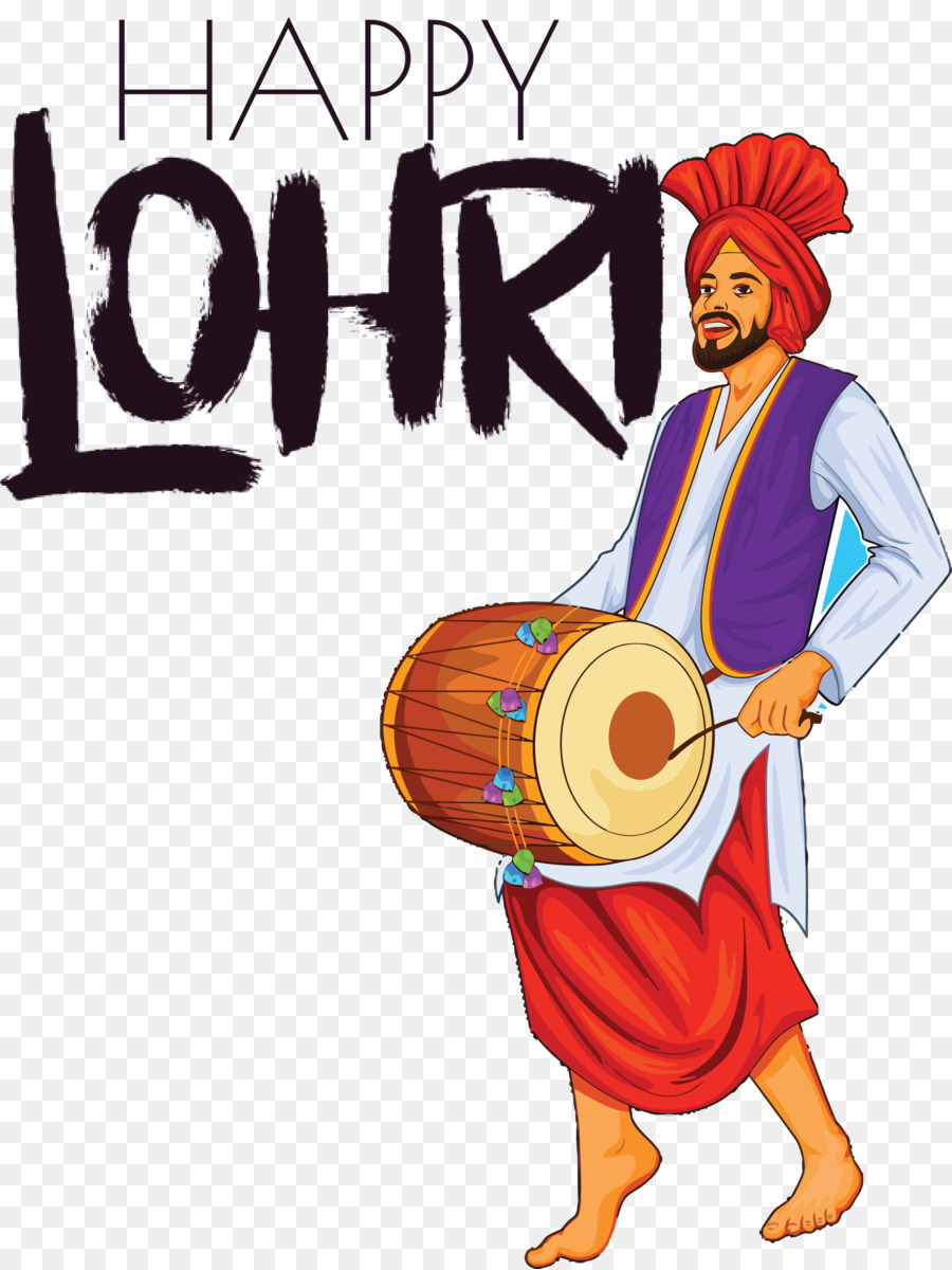 Happy lohri holiday background for punjabi Vector Image