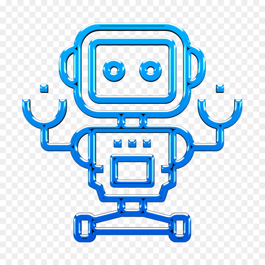 Icona del robot Icona di affari digitali - 